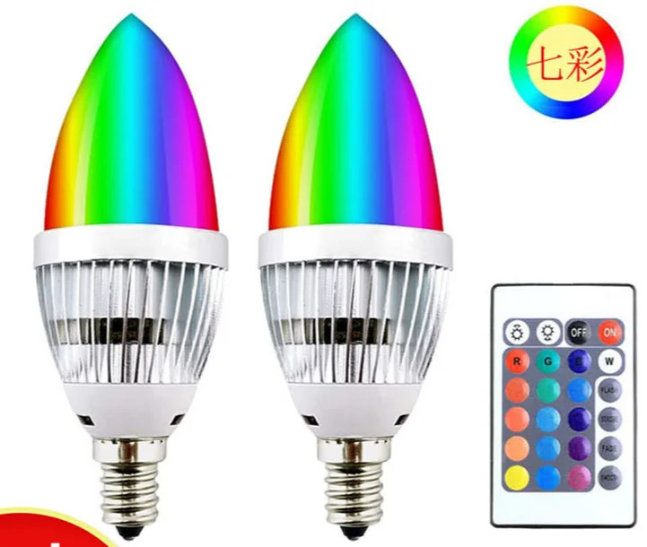

LED colorful color changing candle lamp remote control dimmable atmosphere lamp