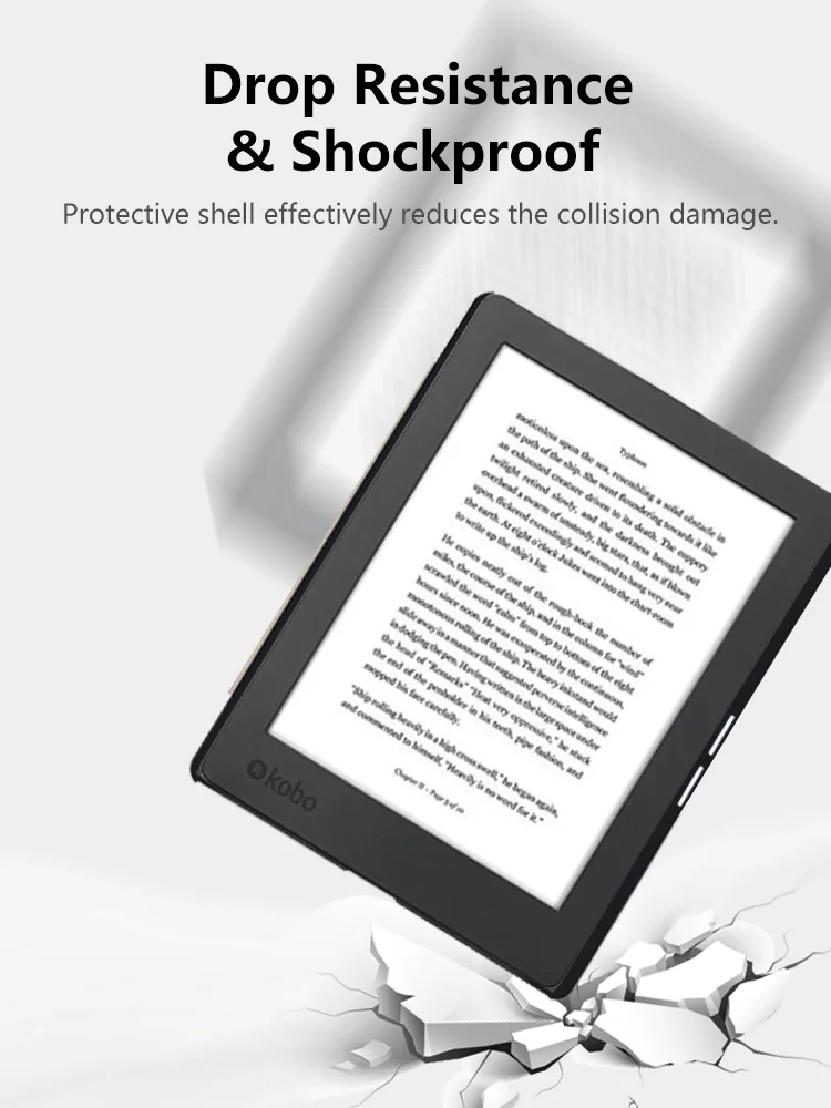 Тонкий чехол-книжка из искусственной кожи с магнитной крышкой для Kobo Aura Edition 2 6 ''eReader+ Защитная пленка+ стилус