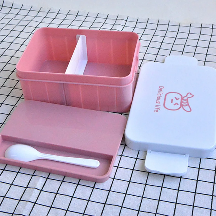 Детский бэнто бокс с подогревом Ланч пластиковые пищевые контейнеры для