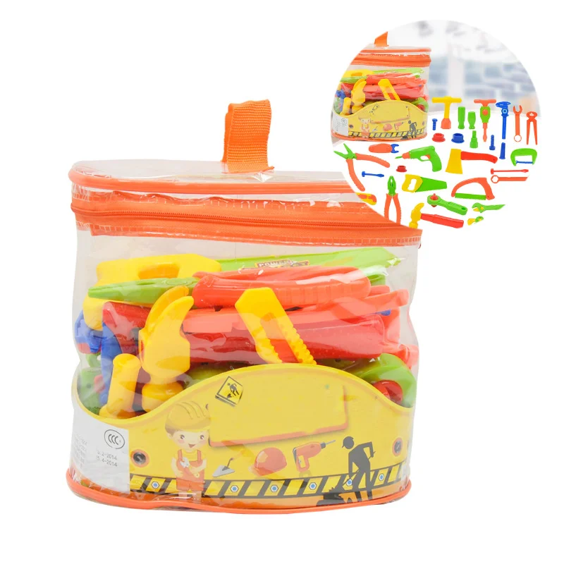

33pcs Simulation Repair Kit Children'S Toy Set Repair Tool Educational Toys Engineering Tools With A Storage Bag