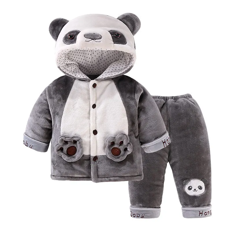 Одежда для малышей 2020 зиму младенцев и с рисунками зверей из мультфильмов детей