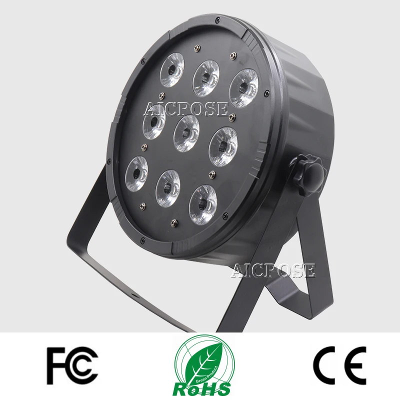 Плоский светодиодный прожектор Par 30 шт./лот 9x12 Вт 9*12 RGBW 4 в 1 PAR DMX512 контрольное