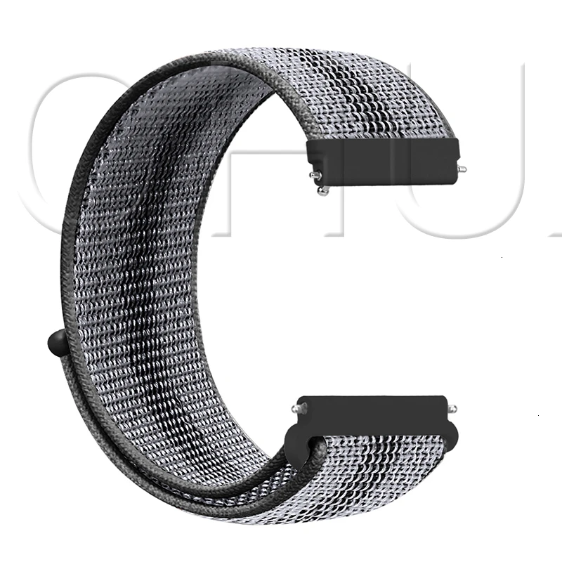 Black Stripe Нейлоновый ремешок 20 мм 22 мм для Xiaomi Amazfit Gtr 47 мм samsung Galaxy Watch 42 мм 46 мм Active gear S3 классический ремешок HUAWEI WATCH 2 Pro - Цвет ремешка: Black Stripe