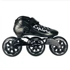 Ролики для марафона из углеродного волокна, 125 мм, 3 колеса, 3 х12, 5 мм