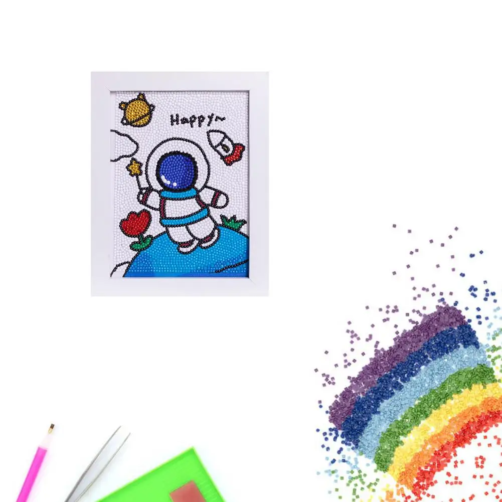 Diamond Painting By Number Kits For Kids Rocket Spaceman Crystal Rhinestone Embroidery Paintings Pictures Arts Craft | Игрушки и хобби