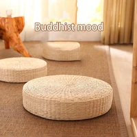 buckwheat tatami cushion straw round pouf floor cushions meditation yoga round mat chair cushion japanese style cushion