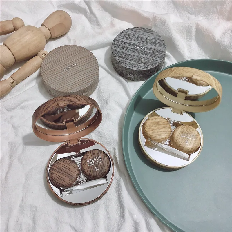 Чехол с имитацией под дерево и круглыми контактными линзами чехол зеркалом для