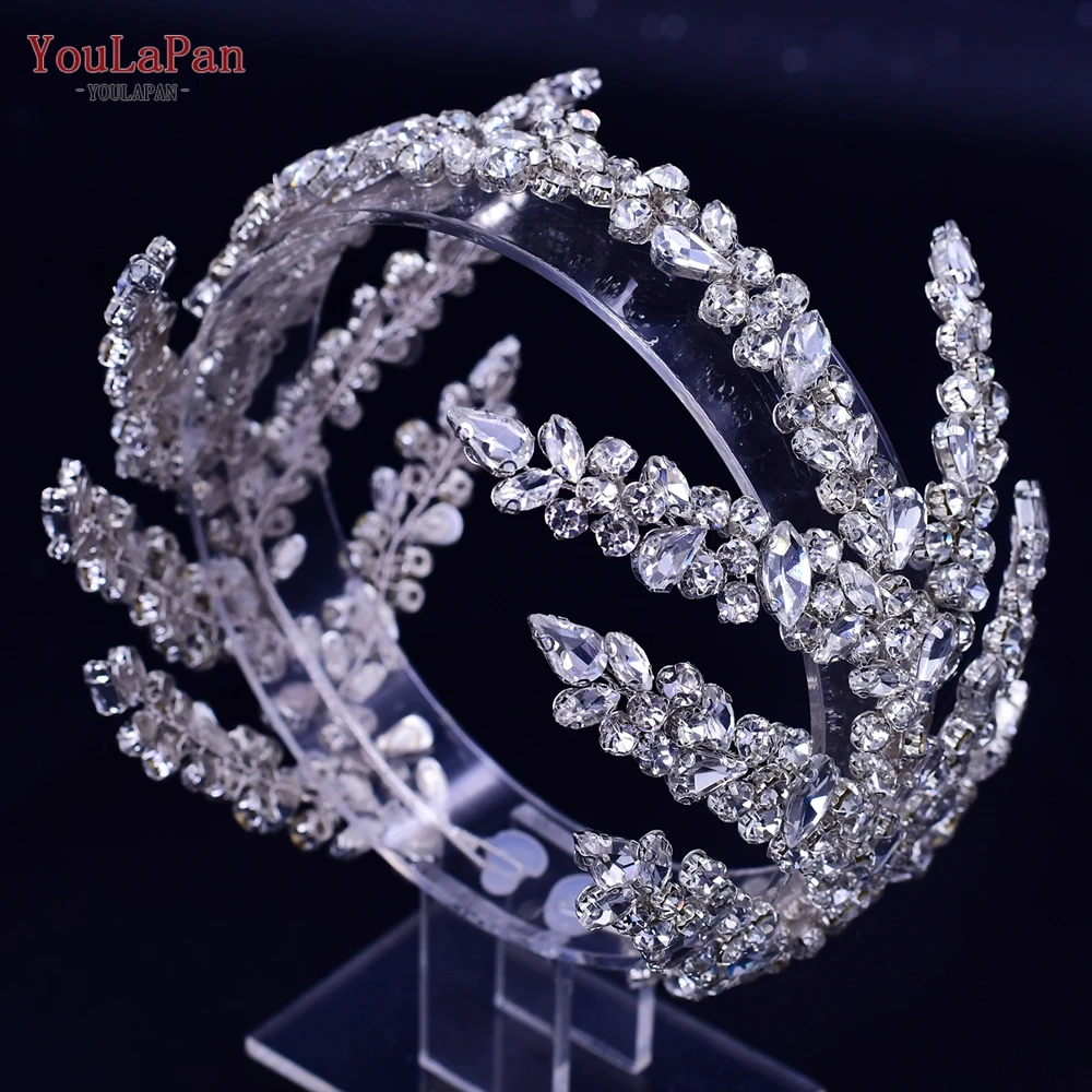 YouLaPan HP425 Серебряная Свадебная повязка на голову Тиара для выпускного вечера