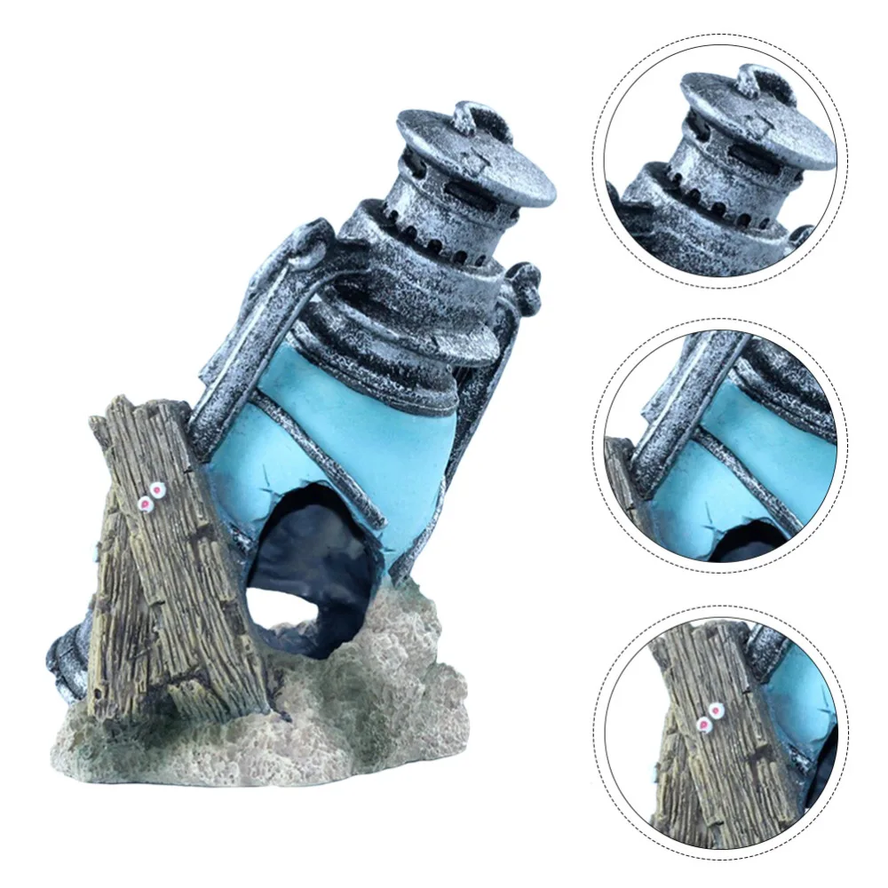 

Creative Fish Tank Decoration Aquarium Ornament Hideout House Cave Hideaway