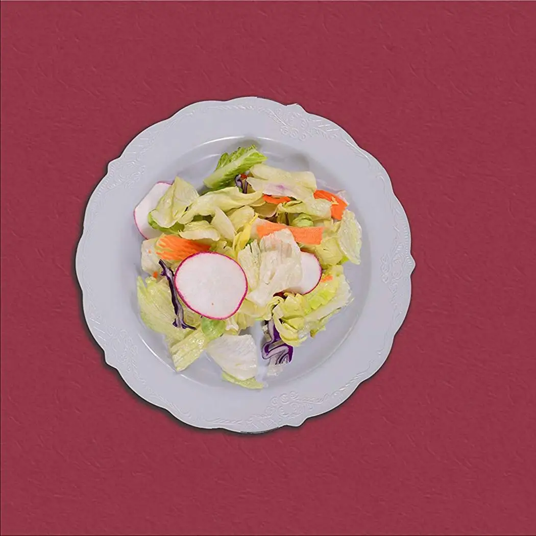 Круглые одноразовые тарелки вечерние Свадебные День рождения Кемпинг белый