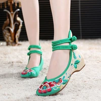 classic embroidery chinese shoes woman flats old beijing canvas ladies flat shoes women ballet flats zapatillas mujer casual