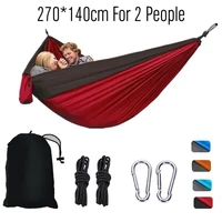 outdoor camping hammock with hammock tree strapsportable parachute nylon hammock swing for backpacking travel patio furniture