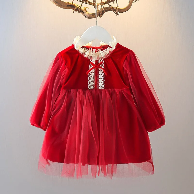 

Платье для девочек, свадебное платье принцессы, детская одежда, кружевное платье с длинным рукавом, детские платья