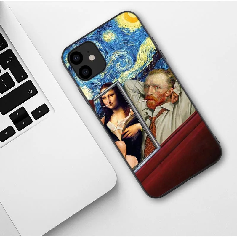 TPU Чехол для телефона iPhone 11 Pro Max Mona Lisa забавные имитирующие художественные картины Рождение Венеры мягкий чехол для iPhone XR XS MAX - Цвет: TPU