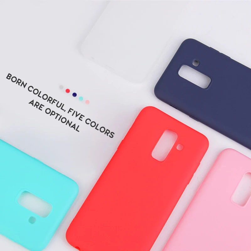 Чехол конфетного цвета для Samsung Galaxy J3 J5 J7 2017 года S9 S8 Plus Note 9 8 сплошной цвет мягкое