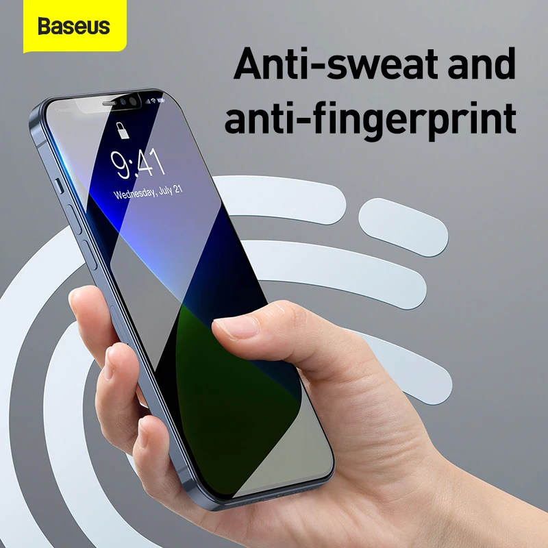 baseus 2pcs 0 3mm anti peeping screen protector for iphone 12 full coverage glass film anti spy glass for iphone 12pro max glass free global shipping