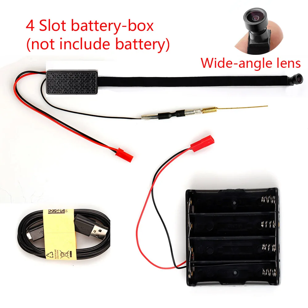 4 Slot battery box Wi-Fi Сетевая камера Веб-камера IP P2P HD 1080P широкоугольная мини-камера DIY Беспроводная камера Модуль Движение Активированный DV видеокамера маленькая - Цвет: 4 Slot battery box