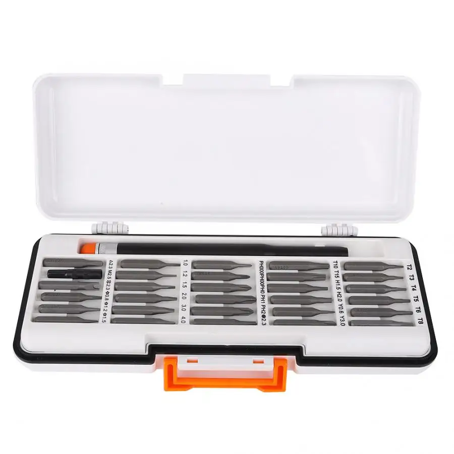 31 шт. Отвертка Набор бит алюминиевый точный инструмент Ремонтный с ящиком для