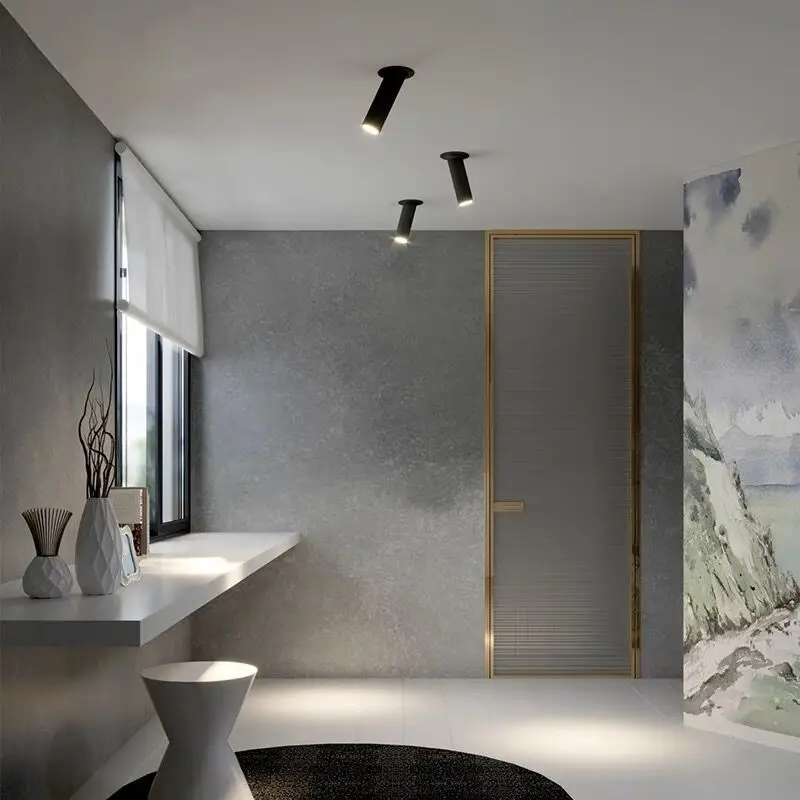 Современный светодиодный светильник алюминиевый вращающийся потолочный с