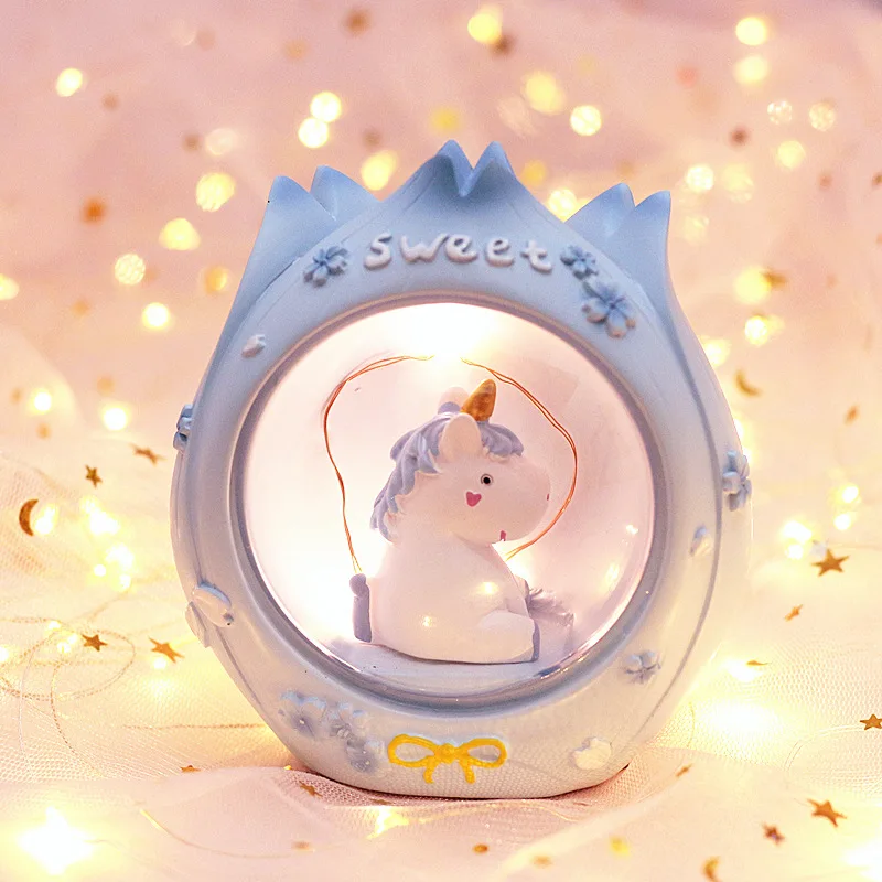 

One-Horned Star Light Night Light Girl's Heart Room Decoration Gift Walking Heart Toy Gift Decoration