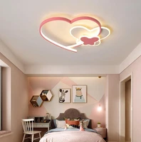 modern nordic design acrylic led ceiling lights pink heart indoor lighting ceiling lamps for children room girls room bedroom
