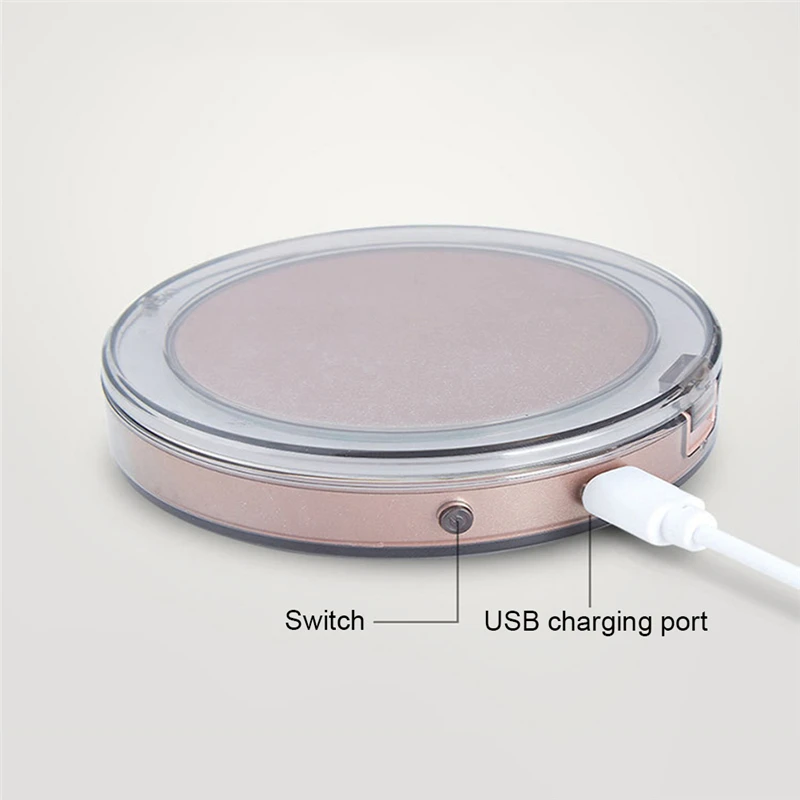 Светодиодный светильник мини-зеркало для макияжа 3 раза увеличительное стекло