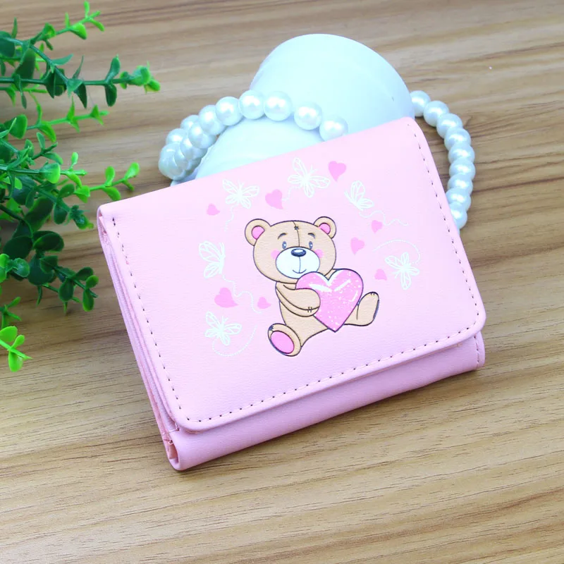 Женский кошелек с короткой застежкой Дамский бумажник держателем для карт и фото