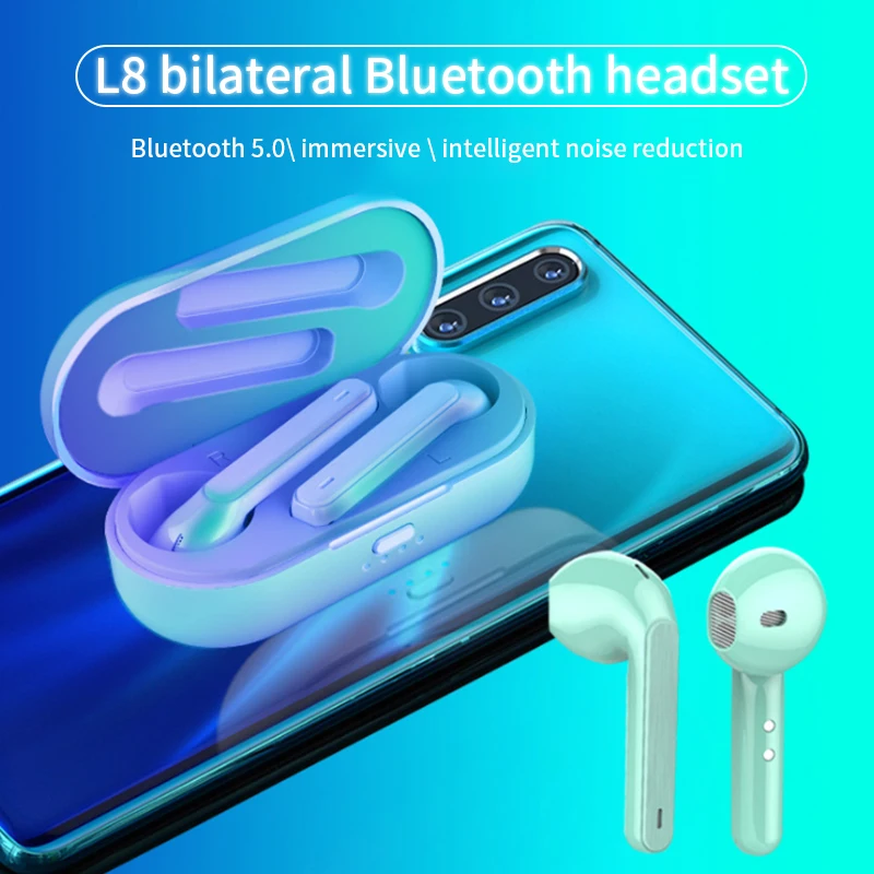 Bluetooth наушники L8 беспроводные спортивные вкладыши деловая гарнитура для Iphone xiaomi