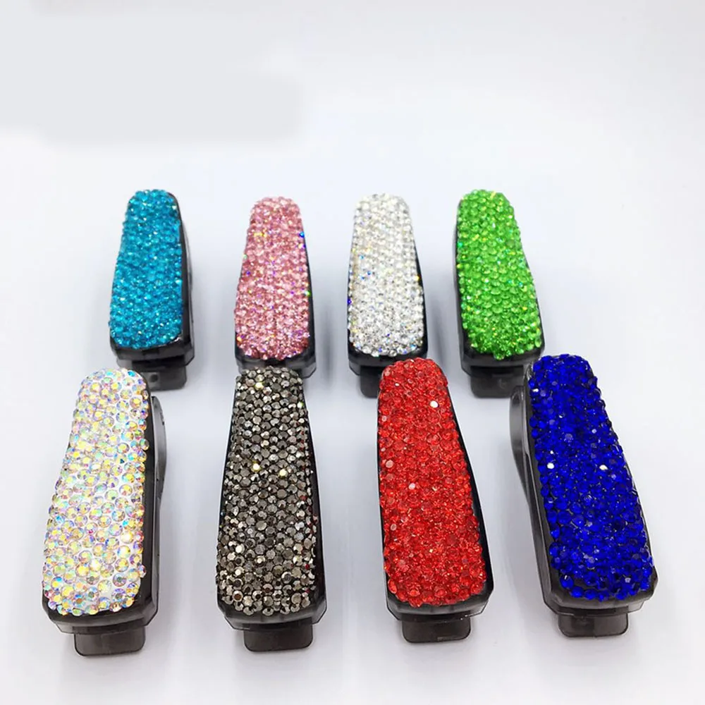 1 шт. Стразы Алмазное украшение зажим для солнцезащитного козырька кронштейн