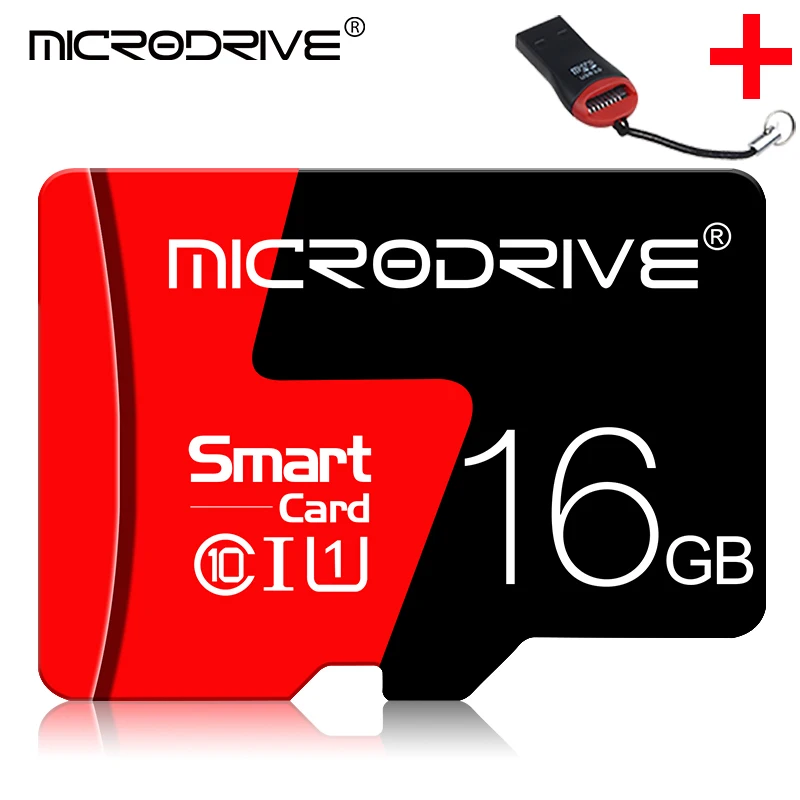 Карта памяти класса 10 8 ГБ 16 ГБ 32 ГБ micro sd карта 64 Гб 128 ГБ tarjeta microsd 32 Гб mini TF карта 4 Гб флэш-накопитель с бесплатным адаптером - Емкость: 16G and Card Reader