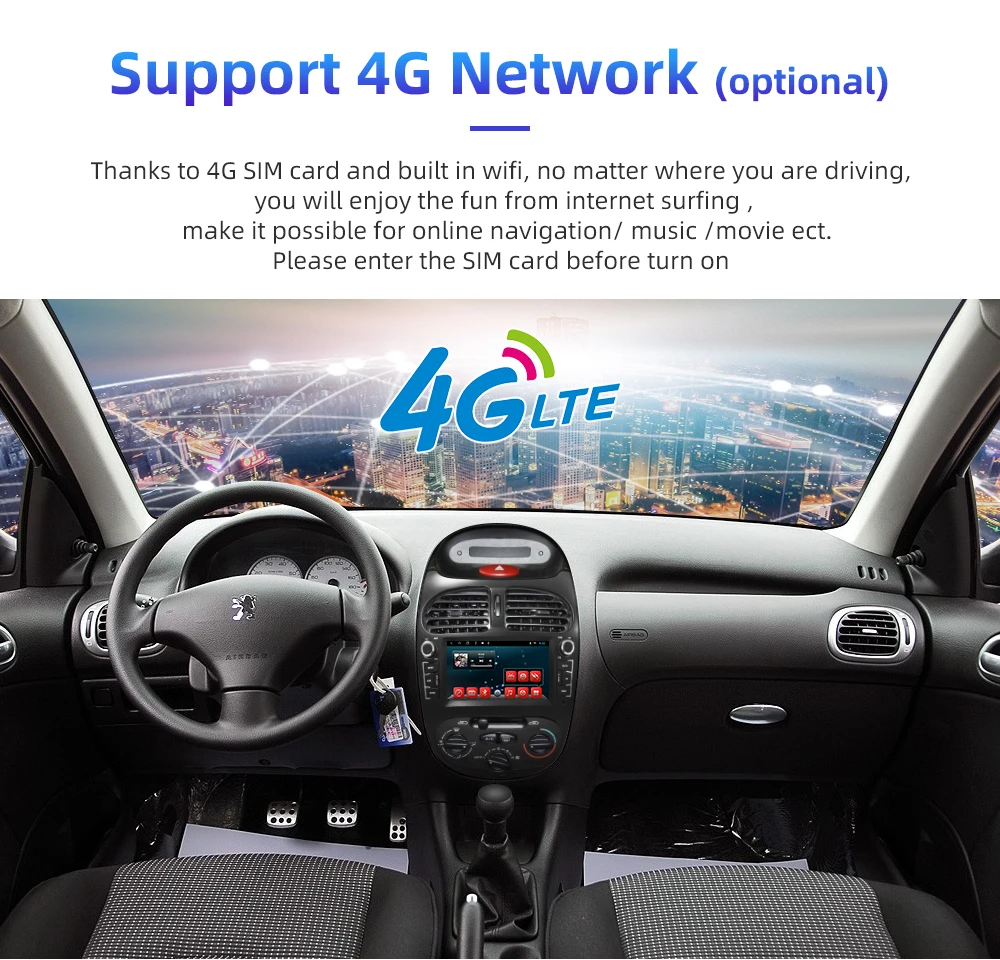 YAZH Android 9,0 Восьмиядерный gps Навигация dvd cd плеер для peugeot 206 FM радио 2002 2003 2004 2005 2006 2007 2008 стерео