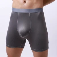 mens underwear long boxer shorts breathable mesh intimo maschile sports pouch mutande sexy uomo cuecad masculinas box bragas