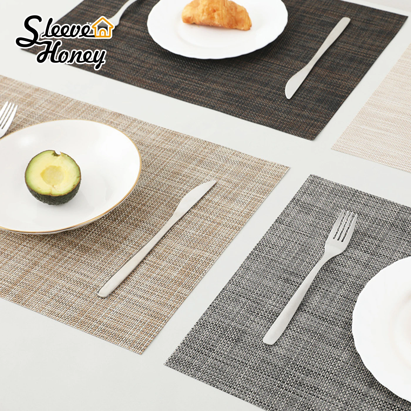 

Table Placemat Woven Cotton Nordic Mat Table Protection Pad Dining Washable Potholder Decorative Coffee Tables Tableware Simple