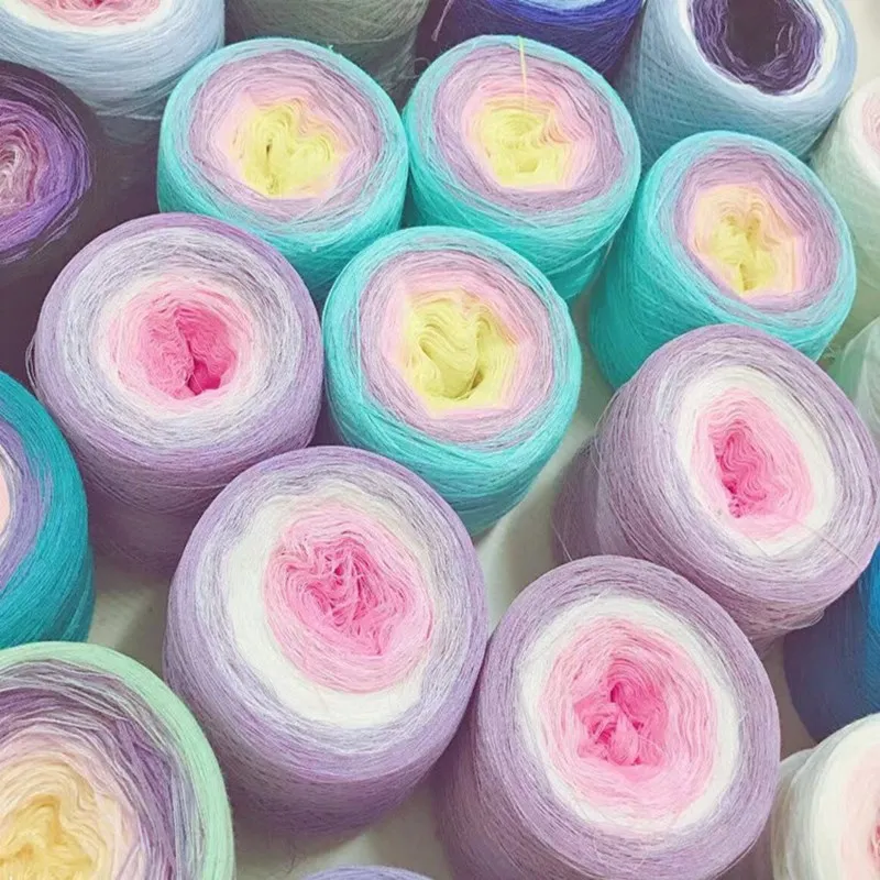 4 пряди удобной мериносовой шерсти пряжа для торта сегмент окрашенная ручной