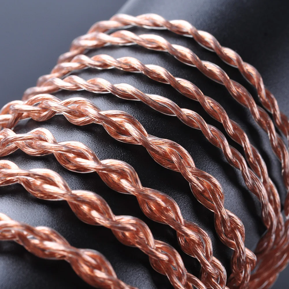 AK OFHC 24 AWG 6N высокой чистоты Медь кабель 2,5/3,5/4,4 мм балансный кабель для наушников с разъемом MMCX из Тайваня для HQ8 олова T2