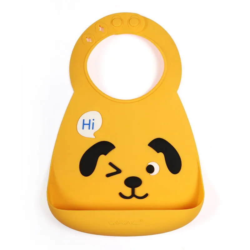 Регулируемый мультфильм шаблон силиконовые детские нагрудники