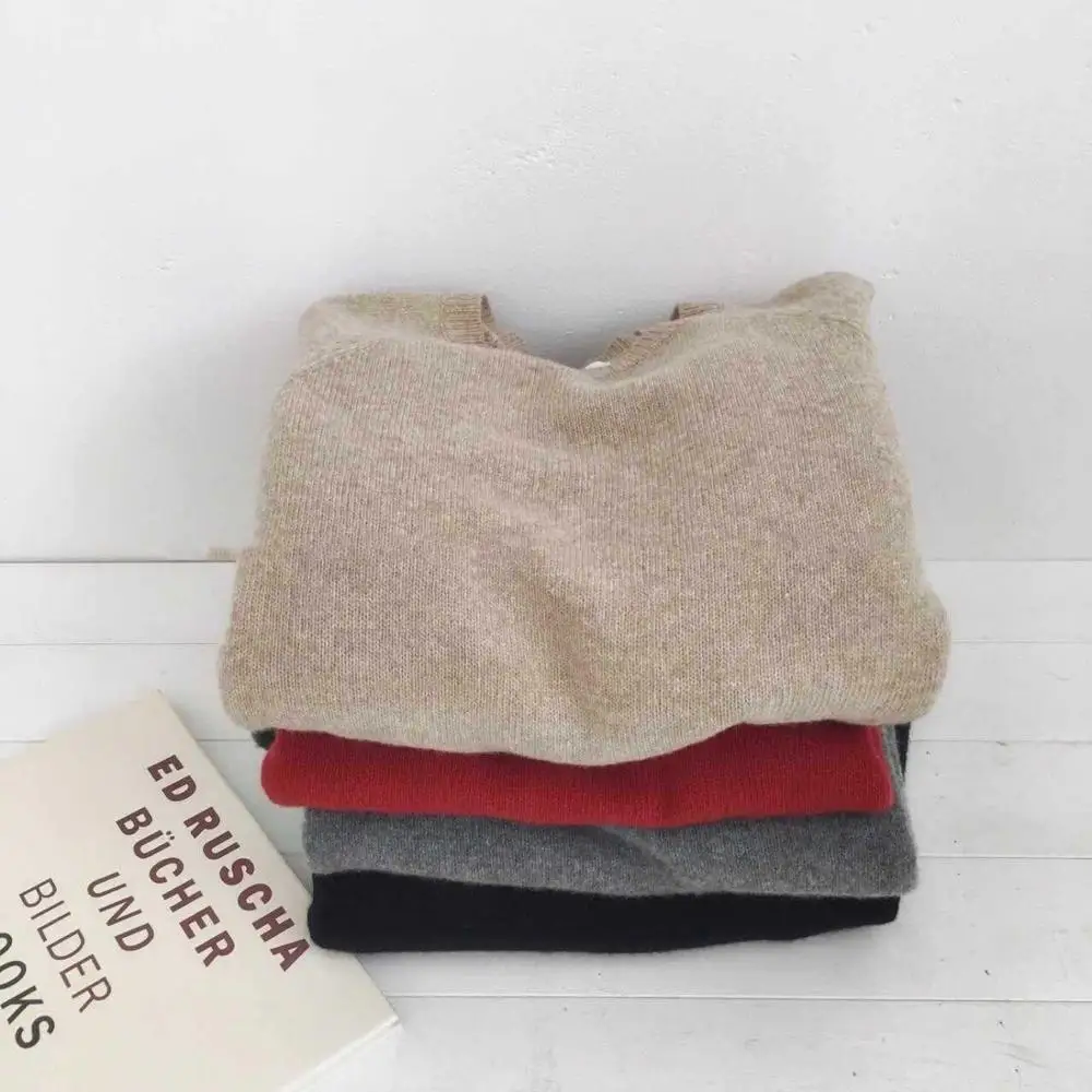 Женское платье свитер Luzuzi свободное простое вязаное макси с длинным рукавом