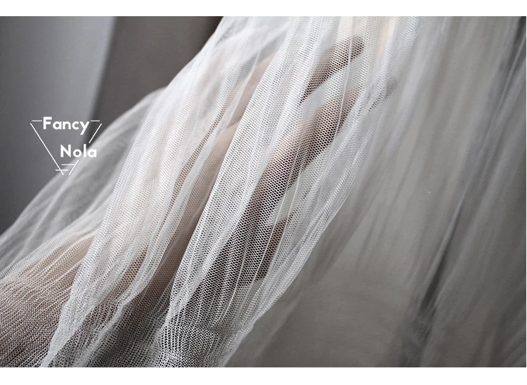 Черный/белый цвет из плиссированной газовой ткани 150 см Ширина нерегулярные