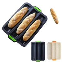 silicone baking tray bakeware non stick mold styles for baking french bread breadstick bread roll bakery cake mold tools