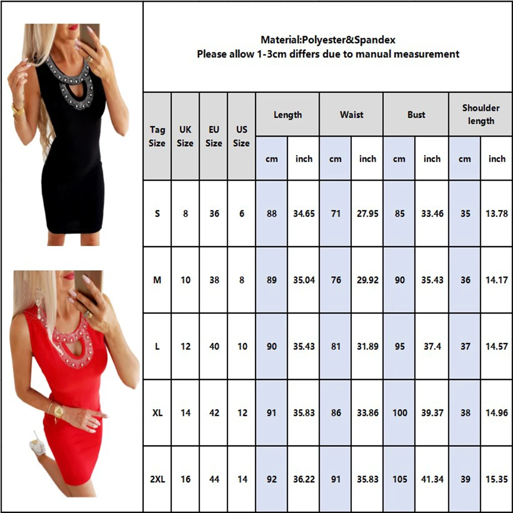 

Sexy Hollow Out O Neck Bodycon Dress OL Female Knee Length Pencil Dresses Women Summer Hot Drilling Sleeveless Sheath Dress D30