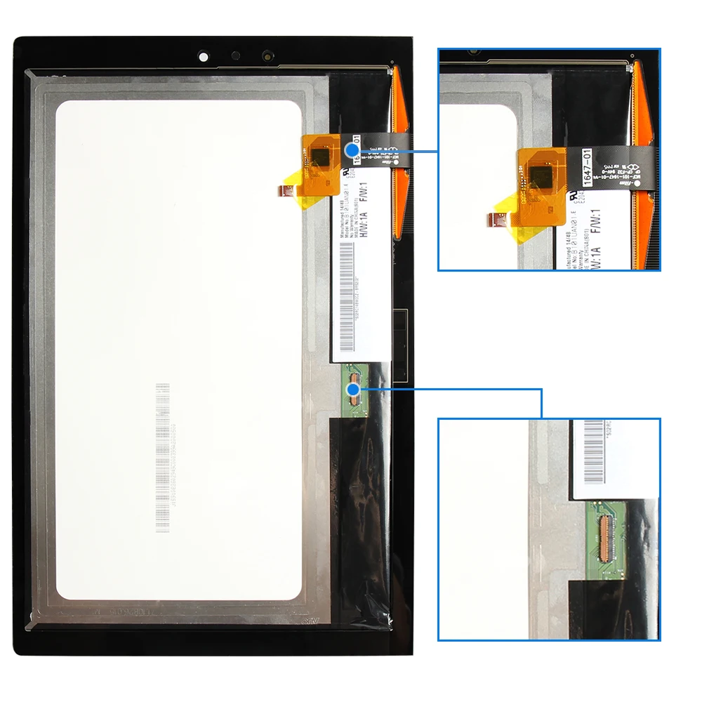 Для нового Lenovo Yoga Tablet 2 1050 1050F 1050L MCF-101-1647-01-V4 Замена ЖК-дисплей с сенсорным экраном в