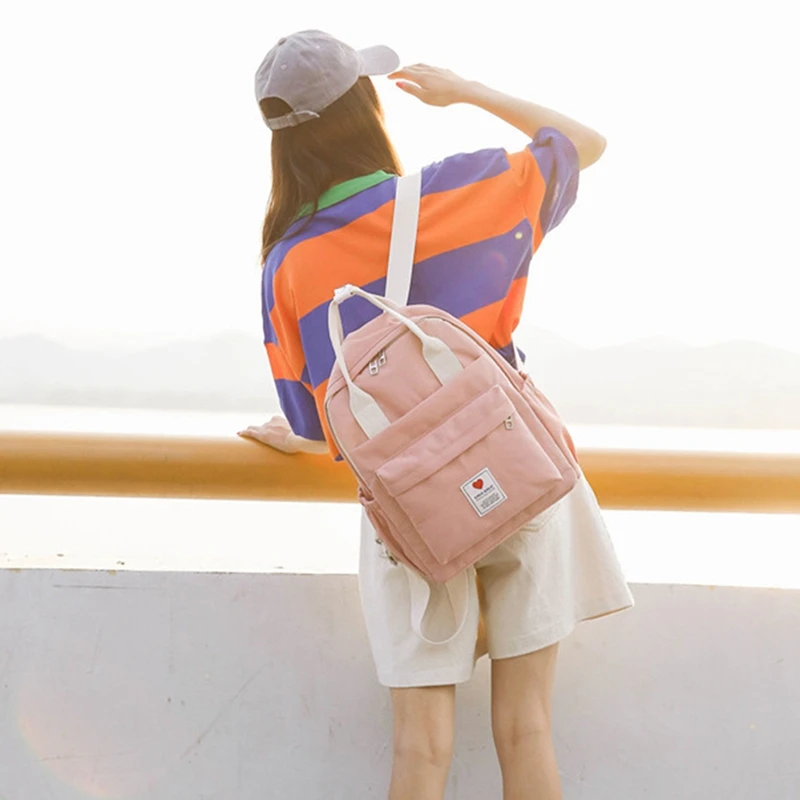 Мягкая женская сумка в стиле Харадзюку маленький однотонный модный студенческий