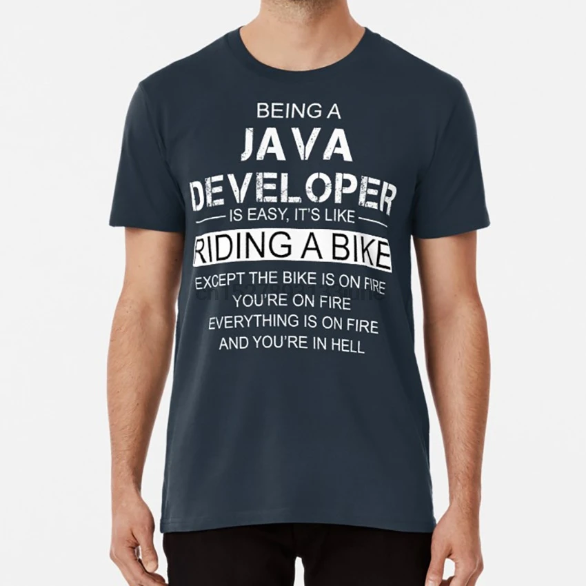 Быть разработчиком Java это как езда на велосипеде футболка java разработчик