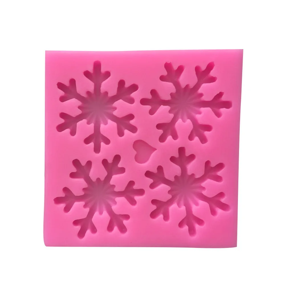 

3D Christmas Snowflake Molds Silicone Chocolate Mold Candy Cookie Fondant Cake Decorating Tools Kitchen Baking Cake Tools