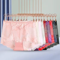 ladies sexy panties high waist seamless lace underwear briefs transparent silk women nylon health knickers lingerie