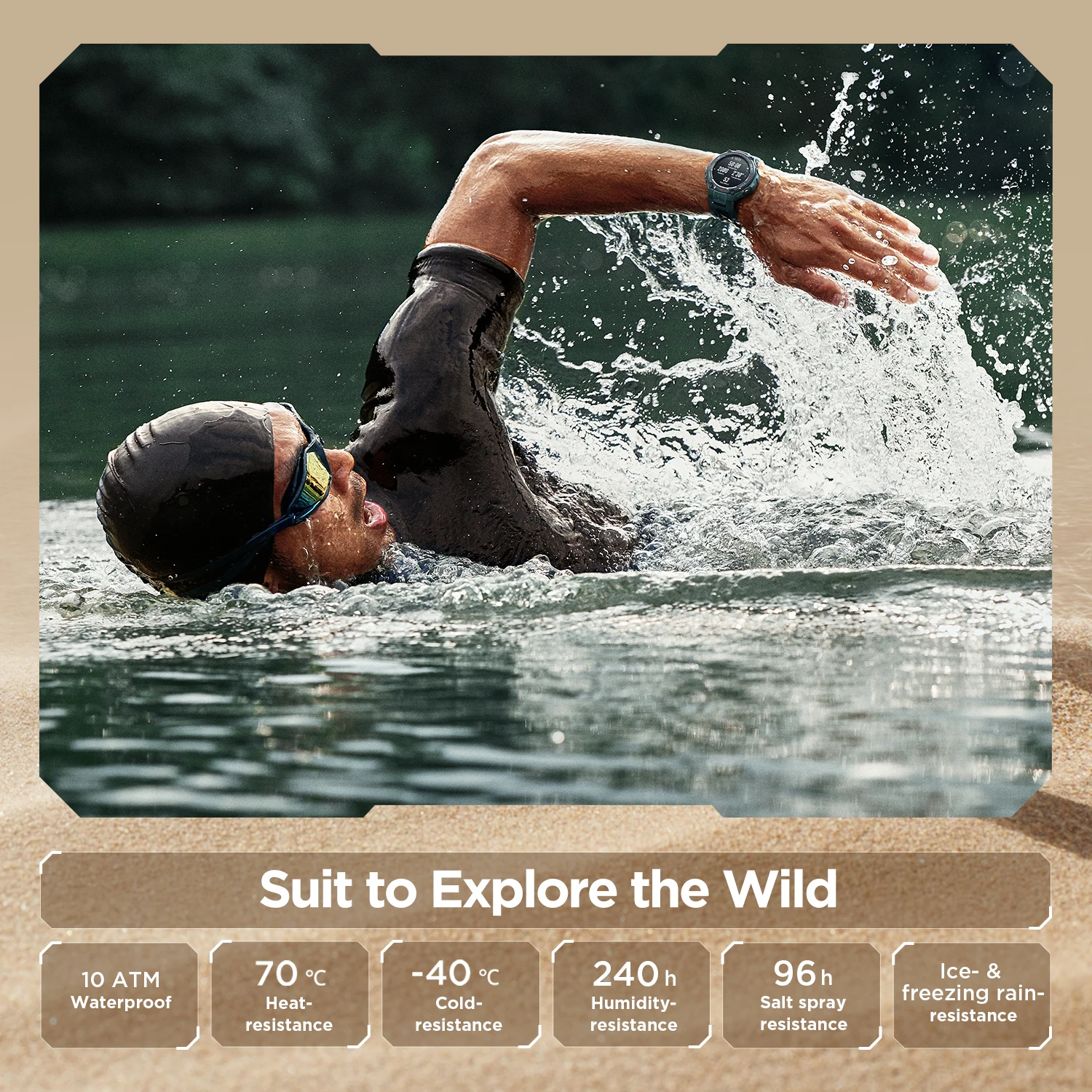 

Global Version Amazfit T-rex Pro GPS Outdoor Smartwatch Waterproof 18-day Battery Life 390mAh Smart Watch For Android IOS Phone