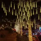 30 см 8 трубок Солнечный водонепроницаемый метеоритный дождь сосулька снег падающие огни для улицы праздник Рождественское украшение дерево
