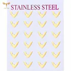 Романтичные серьги в форме сердца и крыльев, аксессуары для влюбленных пар, модное Золотое ювелирное изделие из нержавеющей стали для мужчин и женщин