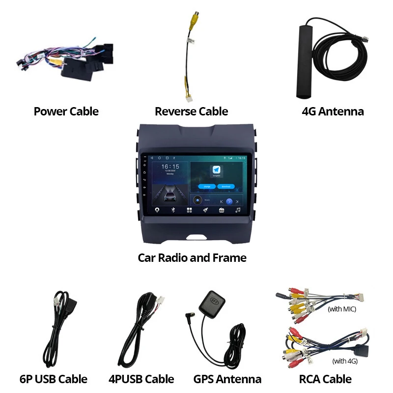 

NAVICAR 2Din Android 10.0 Car Radio For Ford Edge 2015-2018 Stereo Receiver GPS Navigation Auto Radio Car Video Player IGO