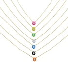 Женское Ожерелье с эмалью, очаровательное неоновое ожерелье с простым геометрическим круглым декором, лето 2021